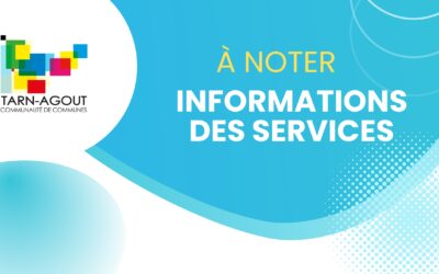 INFO – Fermeture des services