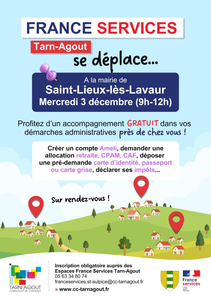 France Services Tarn-Agout - Permanence Saint-Lieux-lès-Lavaur