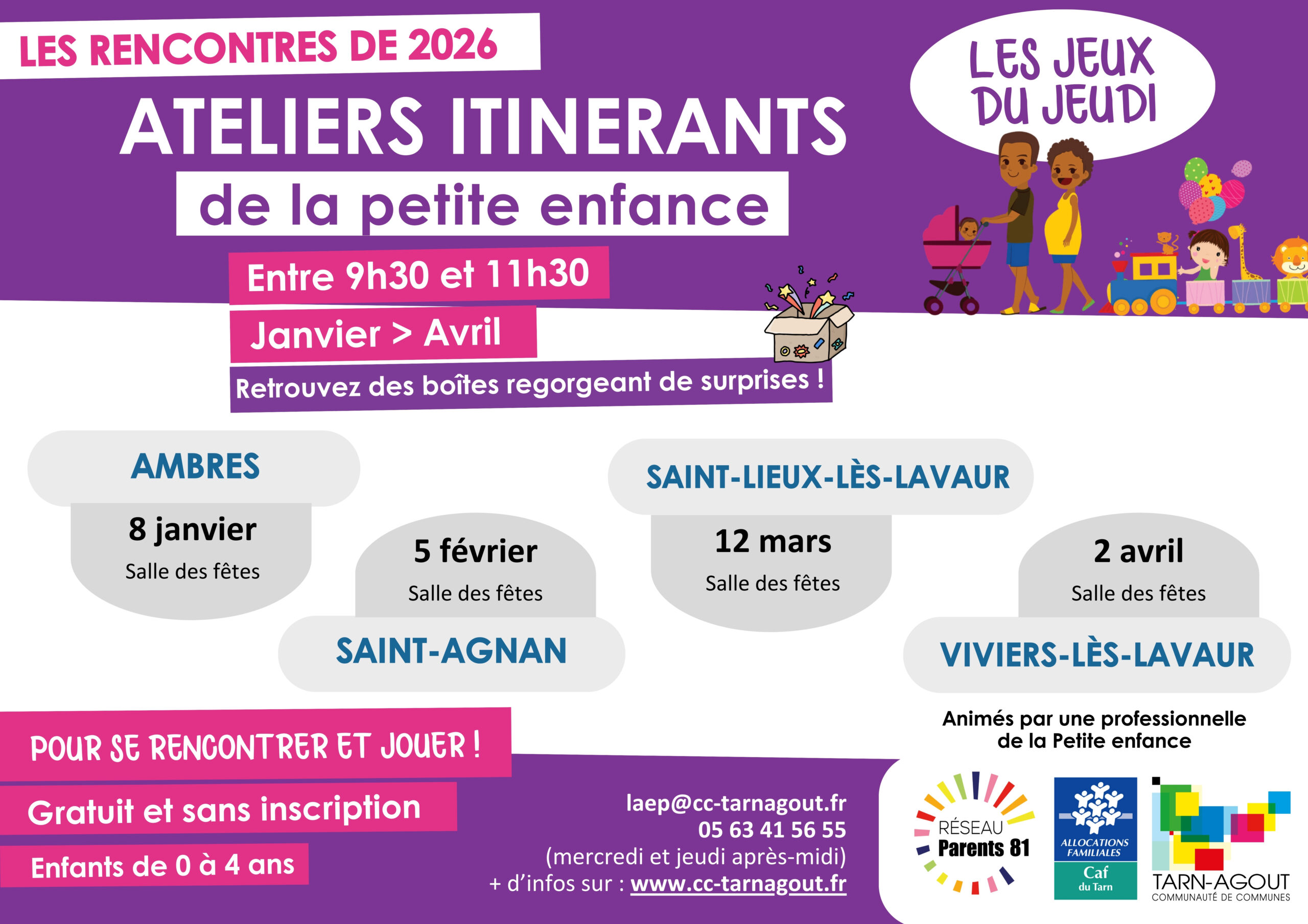 Planning Jeux du Jeudi du LAEP